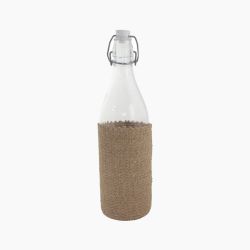ZINNIA / Glass ( sea-sand Bottle 1 Liter cloth Cover )