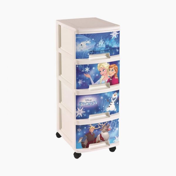 Frozen Four Drawer Cabinet - white