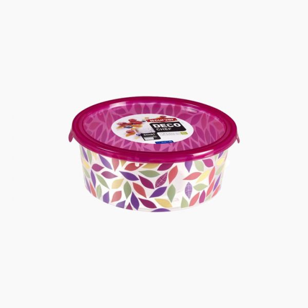 Deco Chef Round Food Container Pink with lid