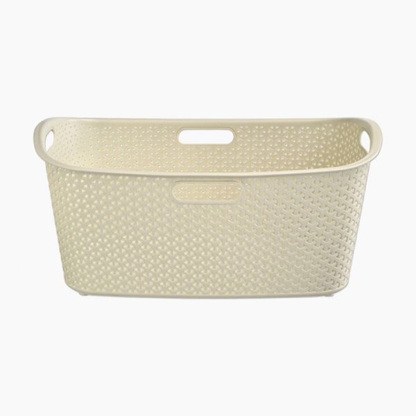 My Style Basket Rectangular Angular 47 Litre cream