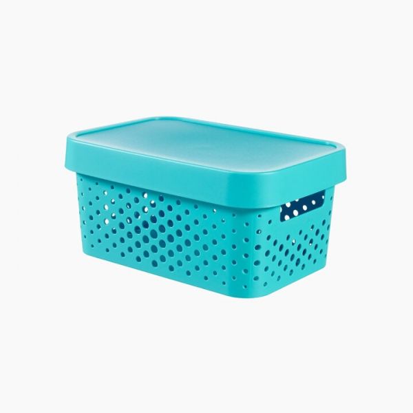 Infinity Dots small Storage Box - turquoise