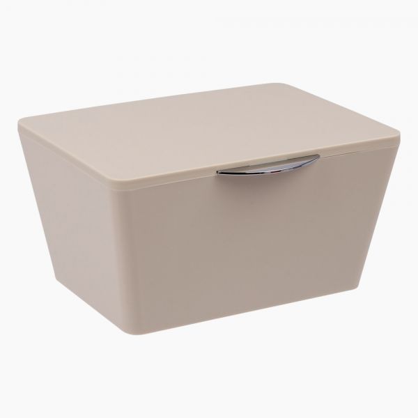 Wenko / Plastic ( Brasil White Small Bathroom Storage Box With Lid )Beige