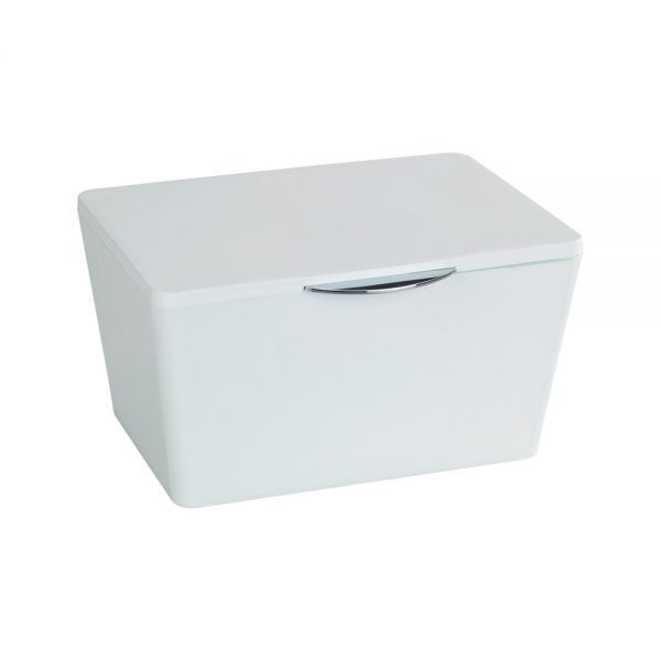 Wenko / Plastic ( Brasil White Small Bathroom Storage Box With Lid )White