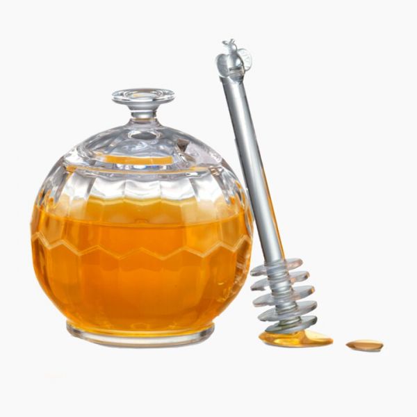 HEC-Acrylic ( Honey jar with dipper )