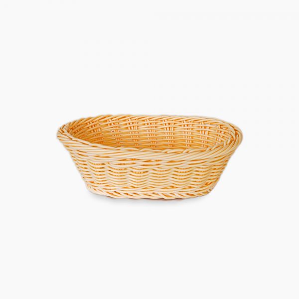 Sunnex / Plastic Rattan ( Oval bread basket 16.2 x 23 cm )