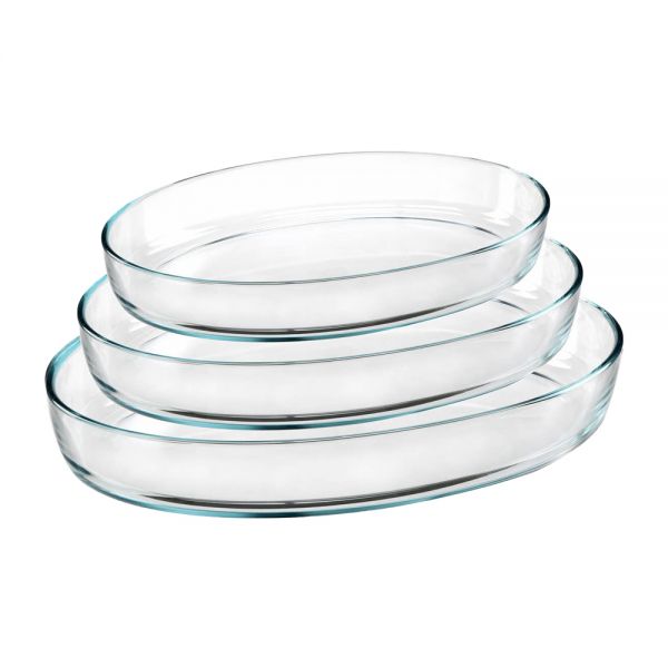 Termesil/Glass ( 3pcs Baking and Cooking Tray Set )
