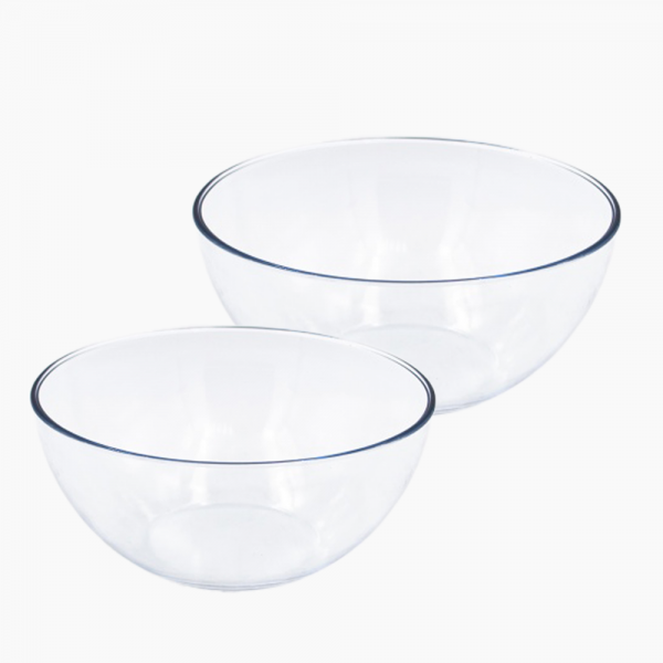 Termisil / Glass (  Set of 2 Heat-resistant Bowl 26 & 21 cm )