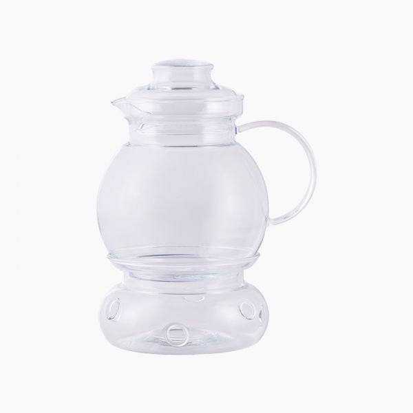 Tea pot 1.5 liter borosilicate glass + Candle Heater
