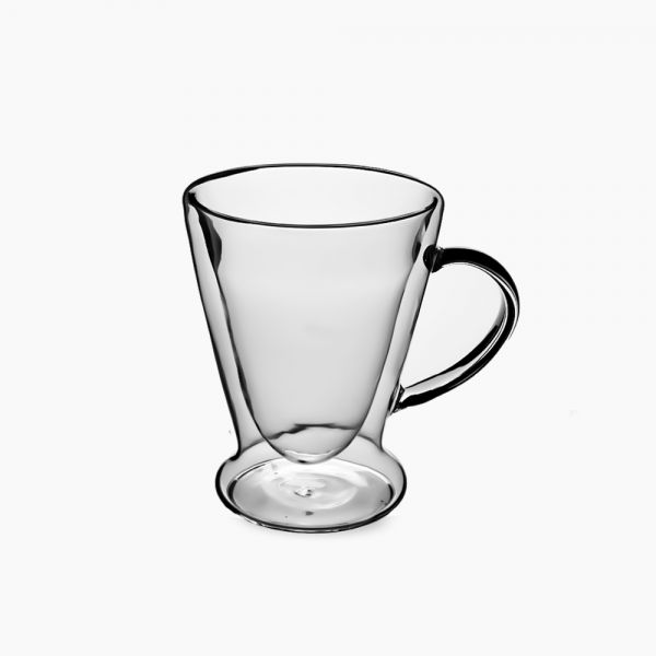 Zinnia / Glass ( Footed Double glass set of 2 mugs 240 ml )
