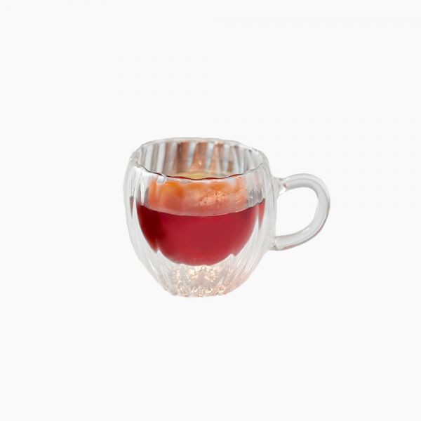 ZINNIA / Glass ( Double glass set of 2 coffe cups 120 ml )Transparent