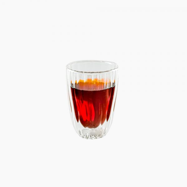 ZINNIA / Glass ( Double glass set of 2 cups 300 ml )Transparent