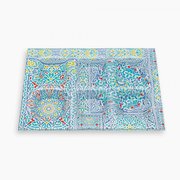 Rosa / Glass ( Yameesh Blue 29 X 20 CM serving Plate 6 cell )