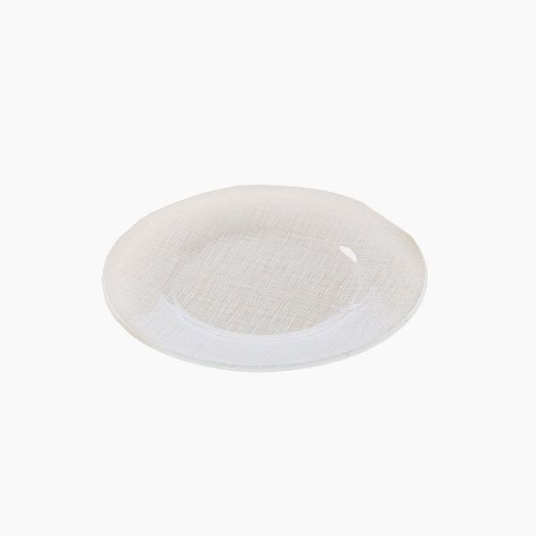 Rosa / Glass ( White Spin 21 CM serving Plate )