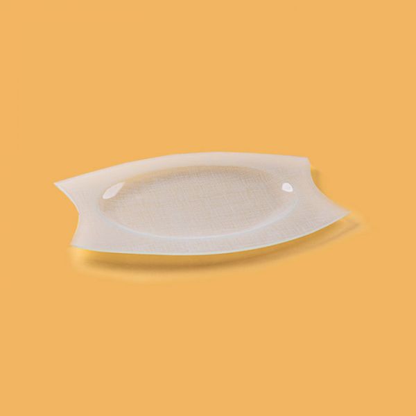 Rosa / Glass ( White Spin 38.5 x 25 CM serving Plate )