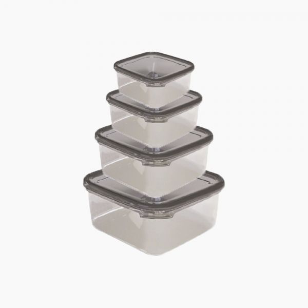 AKSA / Plastic ( Mono Square Food Container 4 PCS  )6221325000054
