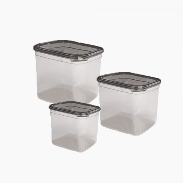 AKSA / Plastic ( Mono High Rectangle Food Container 3 PCS  )6221325002836