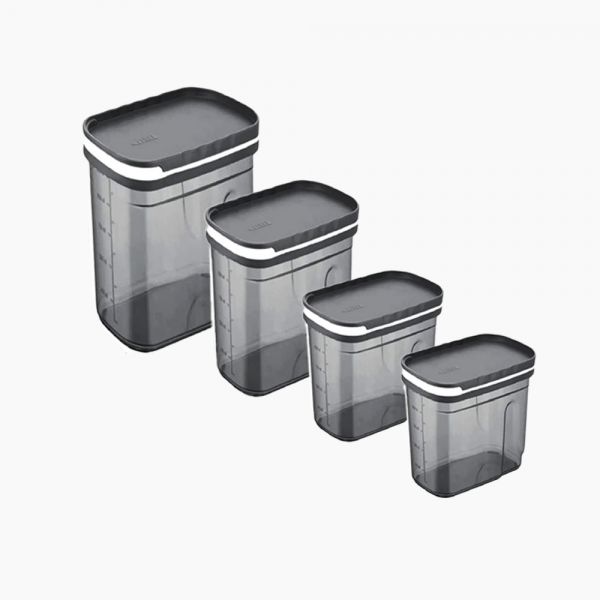 AKSA / Plastic ( slide food containers 4 Pcs )6221325004007