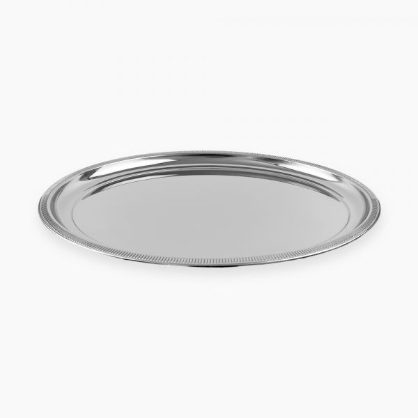 ZINNIA / Stainless Steel ( Service oval 45 cm  )