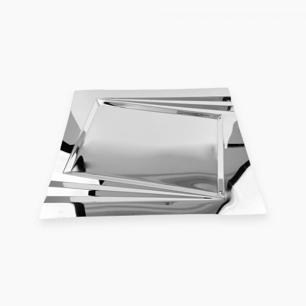 ZINNIA / Stainless Steel ( rectangular Tray 52 * 41 cm )