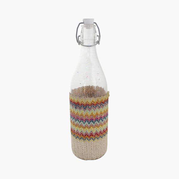 ZINNIA / Glass ( summer-waves Bottle 1 Liter cloth Cover )