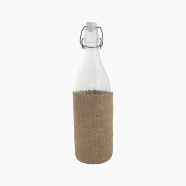 ZINNIA / Glass ( sea-sand Bottle 1 Liter cloth Cover )