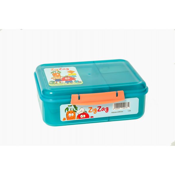 ZINNIA / Plastic ( ZigZag Lunch Box 1.65 Liter )Blue