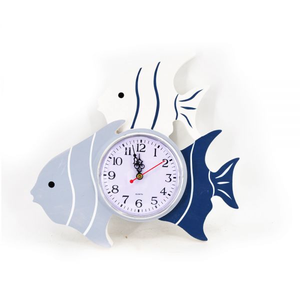 Small 3 Fish Wall Clock