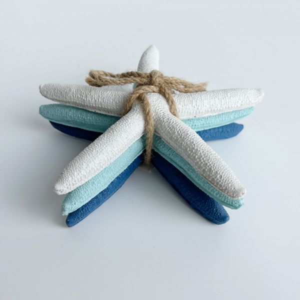 Set of 3 medium colored starfish