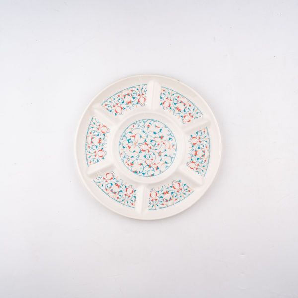 Rosa / Porcelain ( Decorations Divided Serving Plate 30 cm / 7 Compartments )