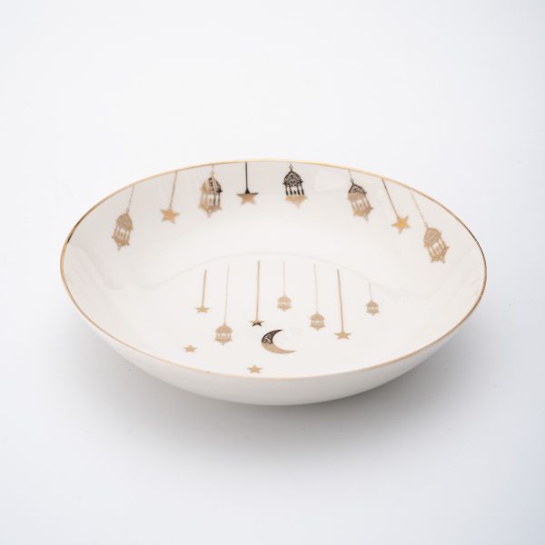 Rosa / Porcelain ( Golden Decorations Plate 21 cm )