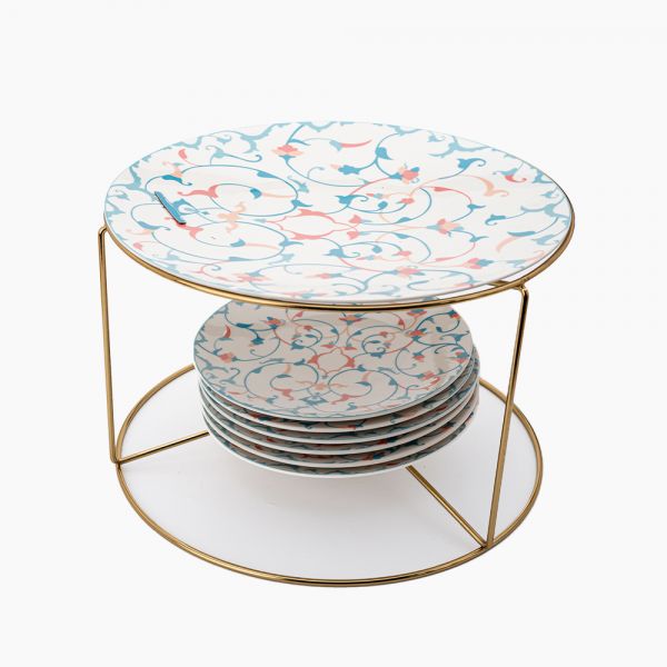 Rosa / Porcelain ( Decorations Dessert Set 7 pcs + Stand )