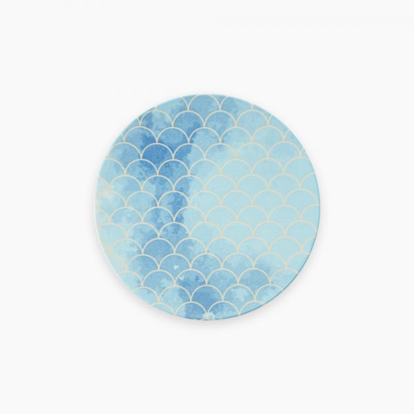 Rosa / Porcelain ( Fish scales Dessert plate  21 cm Coup )