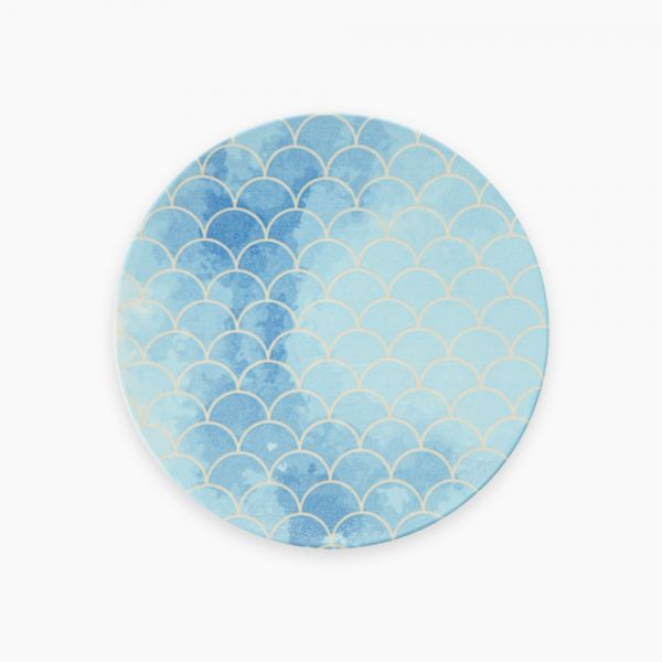 Rosa / Porcelain ( Fish scales  plate  31 cm coup )