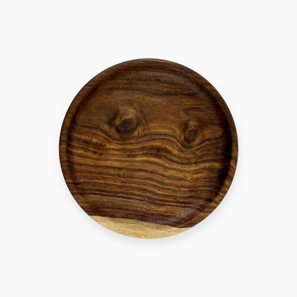 Wooden round plate 22 cm