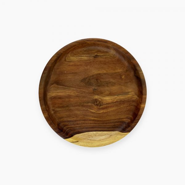Wooden round plate 24 cm
