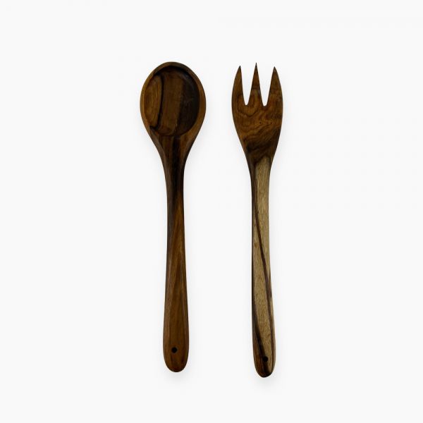 Wooden fork and spoon set / Large