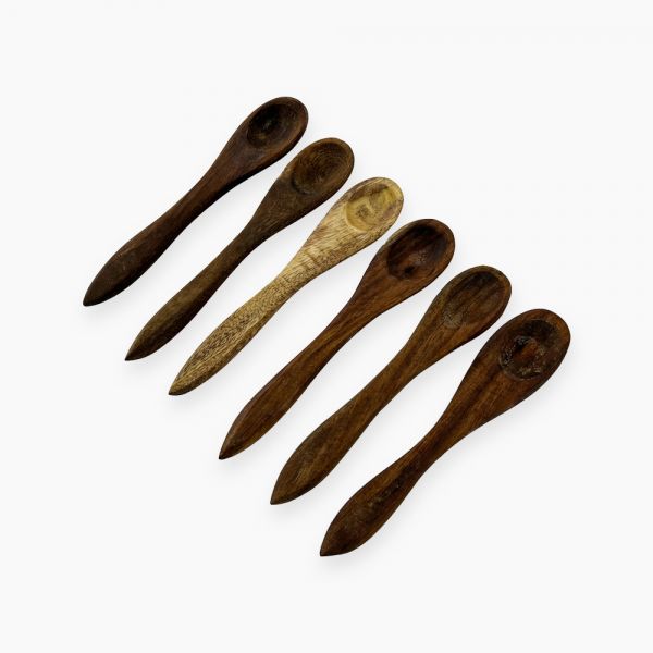 Set of 6 wooden spoons