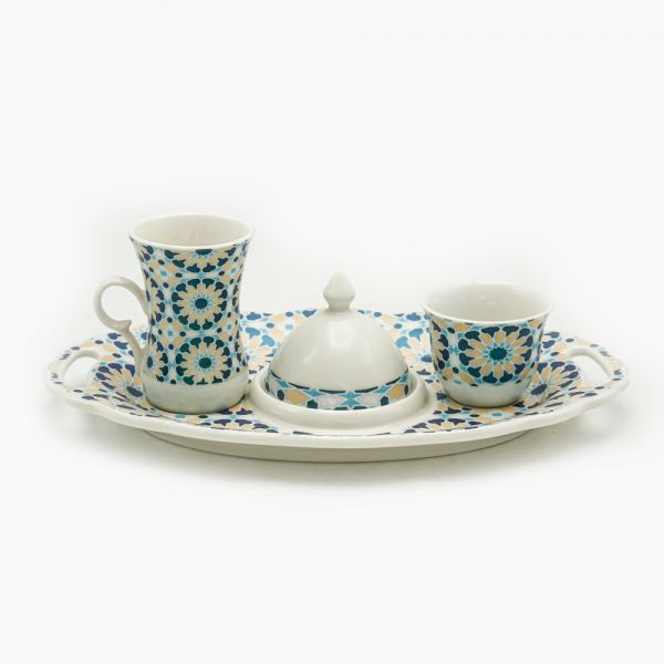 Rosa / Porcelain ( Arabic Star Turbo Coffee Set 4 pcs )
