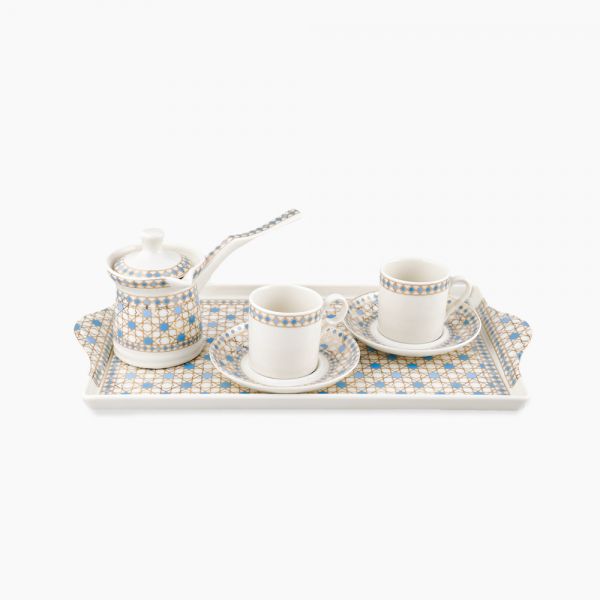 Rosa / Porcelain ( Arabesque Turkish Coffee Set 6 pcs )