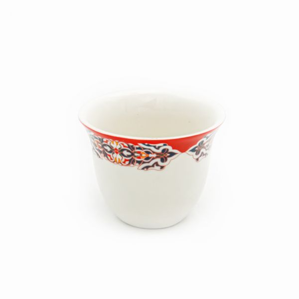 Rosa / Porcelain ( Khayameya Red Arabic Coffee Set 6 pcs 60 ml )