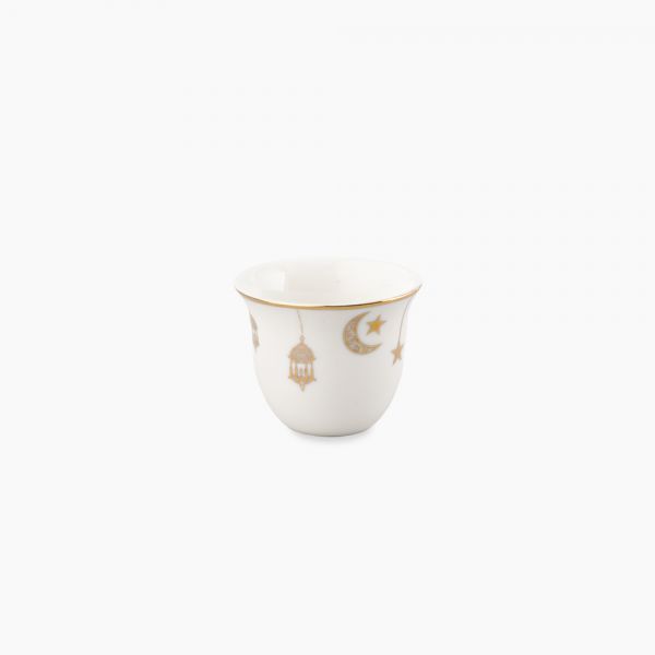 Rosa / Porcelain ( Golden Decorations Arabic Coffee Set 6 pcs 60 ml )