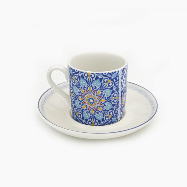 Rosa / Porcelain ( Khayameya Blue Dora Coffee Set 12 pcs 100 ml )