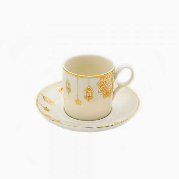 Rosa / Porcelain ( Golden Decorations Dora Coffee Set 12 pcs 100 ml )
