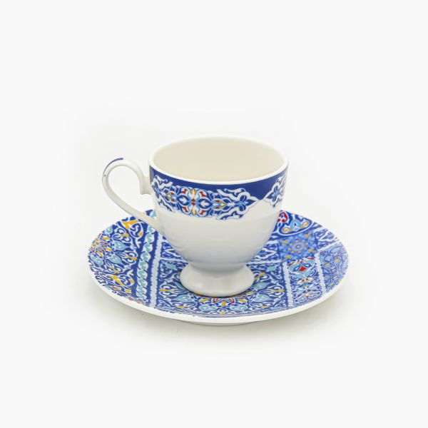 Rosa / Porcelain ( Khayameya Blue Violet Coffee Set 12 pcs 100 ml )