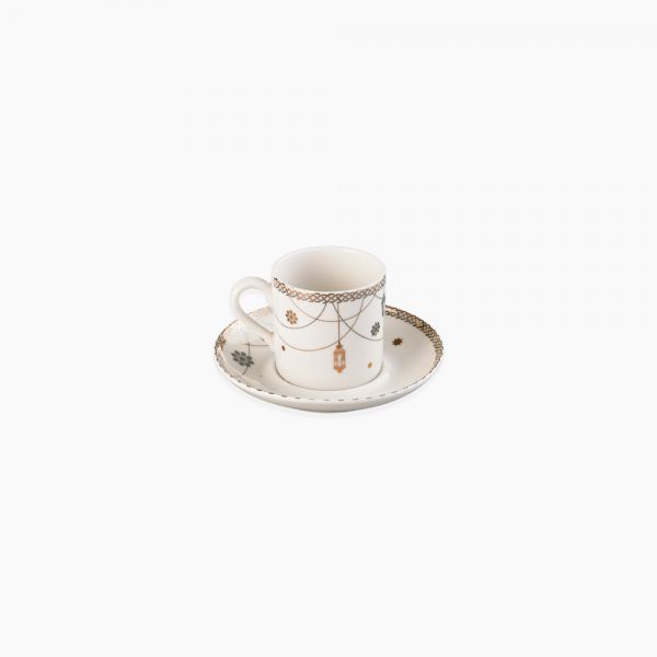 Rosa / Porcelain ( Farha Dora Coffee Set 6 pcs 60 ml )