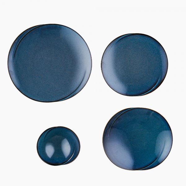 Rosa / Porcelain ( Blue Jeans Infinity Dinnerware Set, 24 Pieces )