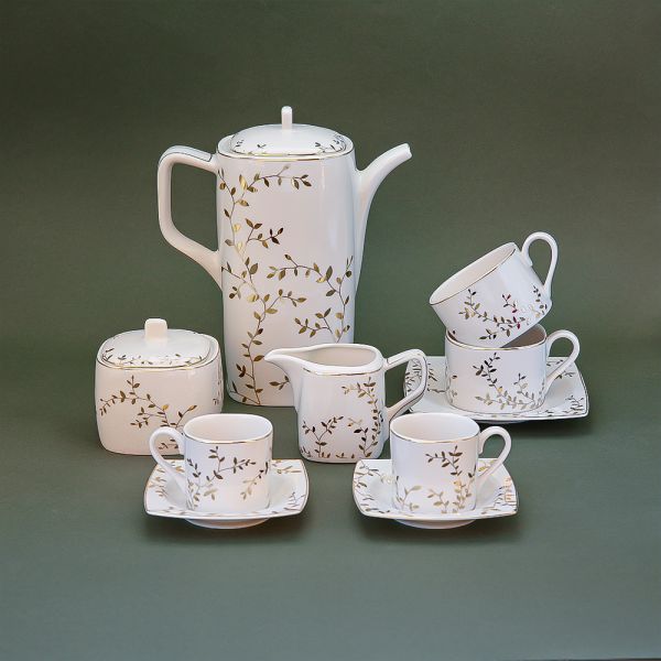 Rosa / Porcelain ( Evergreen T.Shape Tea & Coffee set 29 pcs )