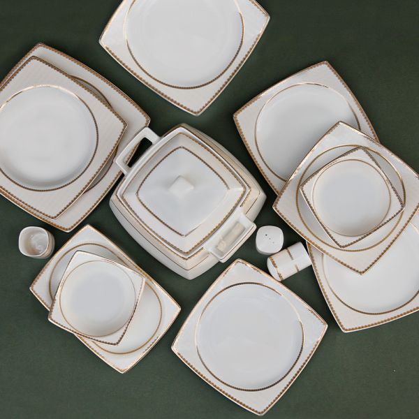Rosa / Porcelain ( Elizabeth T.Shape Dinnerware Set, 60 Pieces )