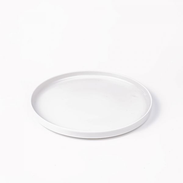 Rosa / Porcelain ( White Matt Elipse Dinner Plate 27 cm )