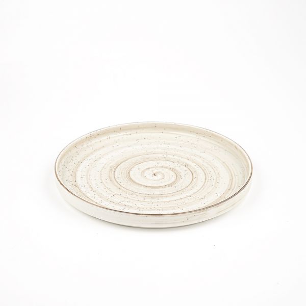 Rosa / Porcelain ( Art Folio Beige Elipse Dinner Plate 27 cm )